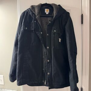 Carhartt Men's Black Sherpa-Lined Jacket